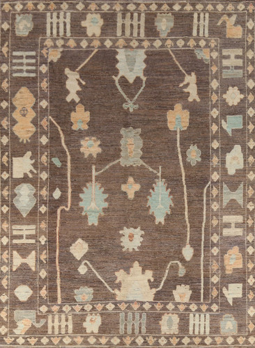 Hand knotted oushak area - oushak, rug