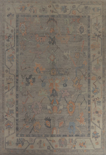 Hand knotted oushak area - hand,