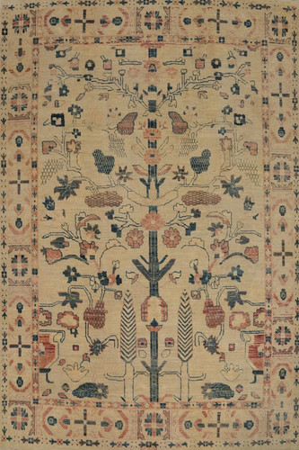 Hand knotted oushak - knotted, wool