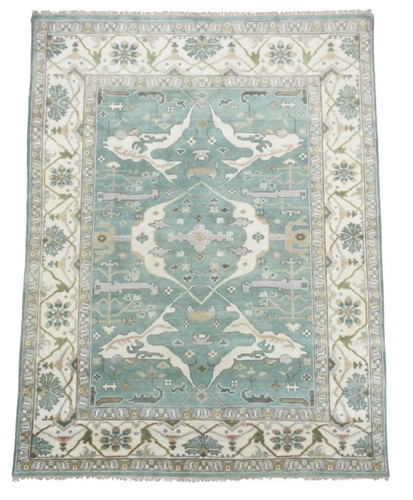 Hand knotted oushak rug - oushak,