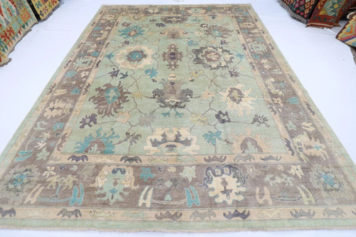 Hand knotted oushak area rug - oushak,