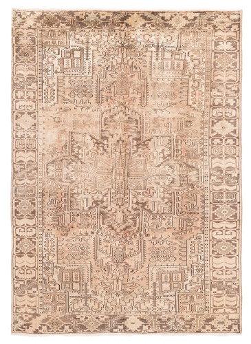 Hand knotted oushak wool - rug,