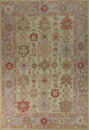 Hand knotted oushak area - area, rug